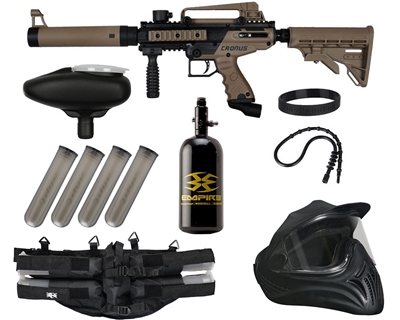 Tippmann  .50 Caliber Epic Paintball Gun Combo Pack - Cronus Tactical - Black/Dark Earth