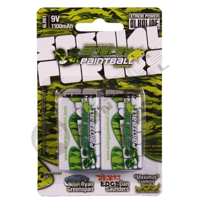 Energy Paintball 9V Special Forces Alkaline Battery (2-pack)