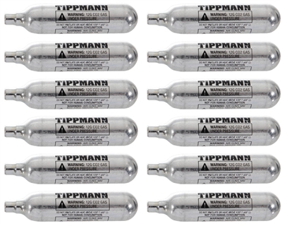 12 Gram CO2 Cartridge - Tippmann - 12 Pack