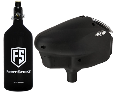 First Strike 48 ci 3000 psi Flat Bottom Tank with Empire Halo Too Loader Combo Kit