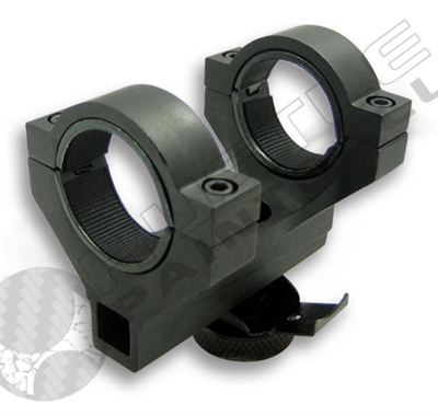 NCStar 30mm Ring Mount Short 2.50in Single Piece w/ 1in ring inserts - AR-15/M-16 Carry Handle