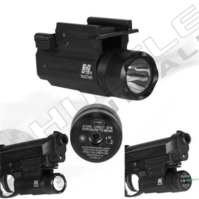 NCStar Compact Green Laser and Flashlight with Quick Release (AQPTFLG)