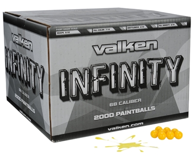 Valken Infinity Rec-Ball Grade Paintballs - Case of 100 - Yellow Fill