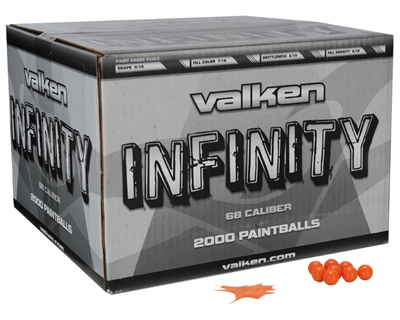 Valken Infinity Rec-Ball Grade Paintballs - Case of 100 - Orange Fill