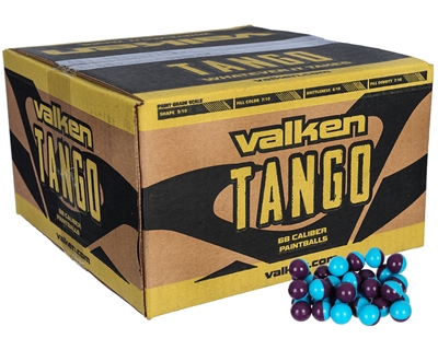 Valken Tango Rec-Ball Grade Paintballs - Case of 1000 - Blue Fill