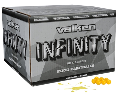 Valken Infinity Rec-Ball Grade Paintballs - Case of 1000 - Yellow Fill