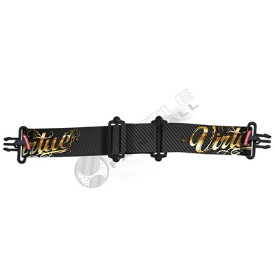 Virtue Paintball VIO Goggle Strap - Carbon Fiber Gold