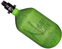 Ninja Paintball 68 cu 4500 psi Lite Carbon Fiber HPA Tank -  Translucent Lime