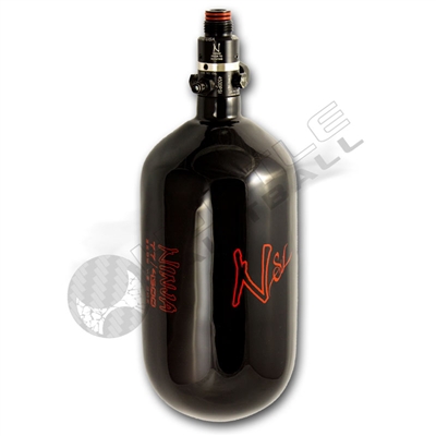 Ninja Paintball 77 cu 4500 psi ''SL'' Carbon Fiber HPA Tank - Super Light - Black