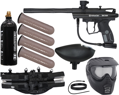 Kingman Spyder Victor Epic Paintball Marker Package - Gloss Black