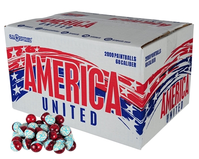 GI Sportz America United Paintballs - Case of 2,000 - Yellow Fill ($5 Will Be Donated Toward Wounded Warrior)