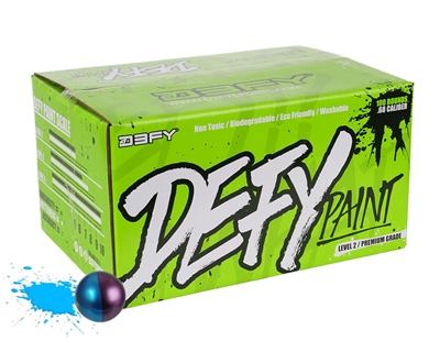 D3FY Sports Paintballs Level 2 Premium .68 Caliber Paintballs - 100 Rounds - Blue Fill