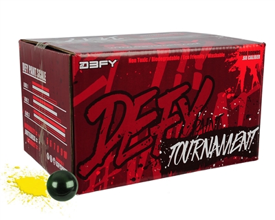 D3FY Sports Tournament Paintballs .68 Caliber Paintballs - 1,000 Rounds - Metallic Forest Green Shell Yellow Fill