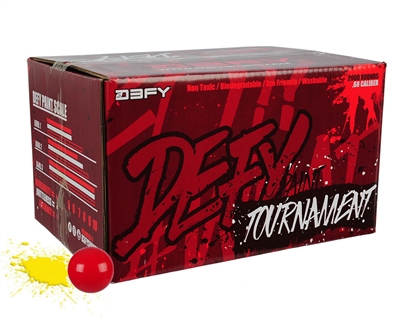 D3FY Sports Tournament Paintballs .68 Caliber Paintballs - 100 Rounds - Red Shell Yellow Fill