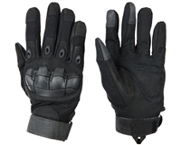 Warrior Paintball Full Finger Gloves - Flex Knuckle - Black