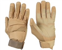 Warrior Paintball Full Finger Gloves - Padded - Tan