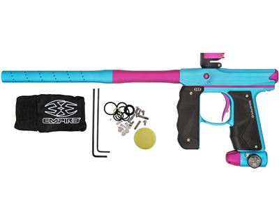 Empire Paintball Marker - Mini GS w/ 2 Piece Barrel - Dust Aqua/Dust Pink