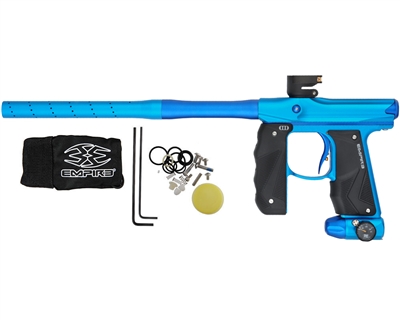 Empire Paintball Marker - Mini GS w/ 2 Piece Barrel - Dust Blue/Dust Dark Blue