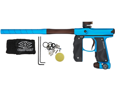 Empire Paintball Marker - Mini GS w/ 2 Piece Barrel - Dust Blue/Dust Brown