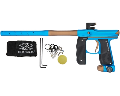 Empire Paintball Marker - Mini GS w/ 2 Piece Barrel - Dust Blue/Dust Orange