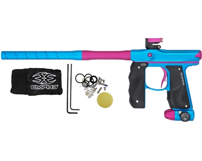 Empire Paintball Marker - Mini GS w/ 2 Piece Barrel - Dust Blue/Dust Pink