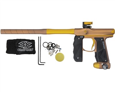 Empire Paintball Marker - Mini GS w/ 2 Piece Barrel - Dust Orange/Dust Gold