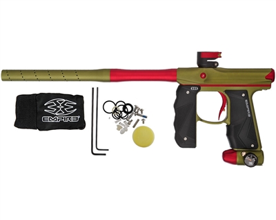 Empire Paintball Marker - Mini GS w/ 2 Piece Barrel - Dust Olive/Dust Red