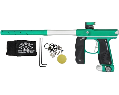 Empire Paintball Marker - Mini GS w/ 2 Piece Barrel - Dust Spearmint/Dust Silver