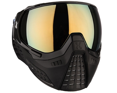 HK Army KLR Thermal Paintball Mask - Onyx w/ Prestige Gold Lens