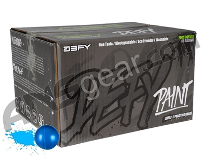 D3FY Sports Paintballs Level 1 Practice .68 Caliber Paintballs - 100 Rounds - Blue Shell Blue Fill