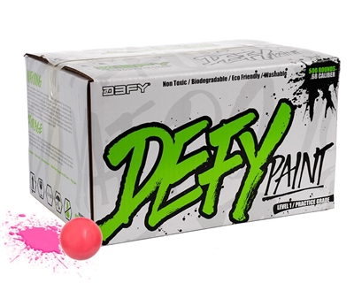 D3FY Sports Paintballs Level 1 Practice .68 Caliber Paintballs - 500 Rounds - Pink Shell Pink Fill