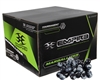 Empire Field Marballizer Tournament Paintballs - Case of 500 - Black/White Swirl Shell w/ White Fill