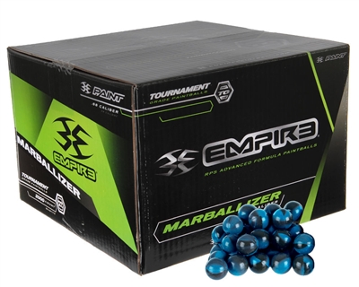 Empire Marballizer Tournament Grade Paintballs - Case of 1000 - Blue Fill