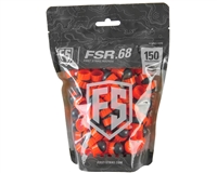 First Strike Paintball 150 Round Paintballs - FSR - Smoke/Orange Shell - Orange Fill