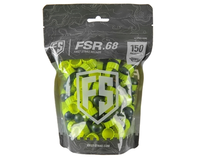 First Strike Paintball 150 Round Paintballs - FSR - Smoke/Yellow Shell - Yellow Fill