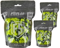 First Strike Paintball 450 Round Paintballs - FSR - Smoke/Yellow Shell - Yellow Fill