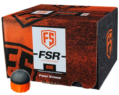 First Strike Paintball 600 Round Paintballs - FSR - Smoke/Orange Shell - Orange Fill