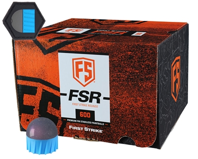 First Strike Paintball 600 Round Paintballs w/ Free Velcro Patch - FSR - Smoke/Blue Shell - Pink Fill