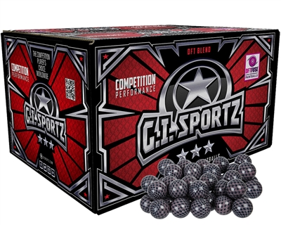 GI Sportz Paintball Carbon Fiber 3 Star Paintballs - Case of 100