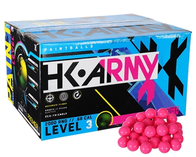HK Army Paintball Premier Paintballs - Case of 1,000 - Pink Fill