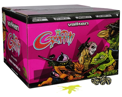 Valken Paintball Graffiti Paintballs - Case of 100 - Yellow Fill