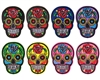 Warrior Iron On Embroidered Morale Patch - Sugar Skull (8-Pack)