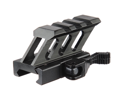 Valken Paintball 0.5" 3 Slot Quick Disconnect Tactical 45 Degree Riser Mount (79607)