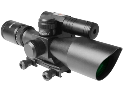 Aim Sports Sight - Titan Series - 2.5-10X40mm Green Laser w/ Mil-Dot Reticle (JDNG251040G-N)