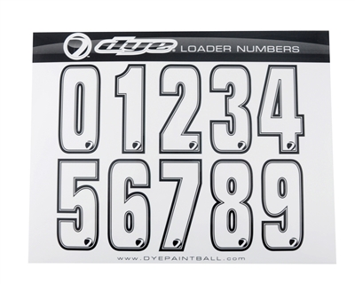 Dye Precision Paintball Stickers - Loader Number