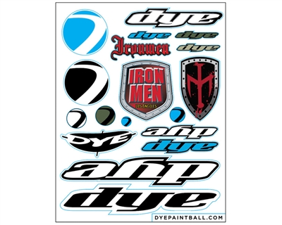 Dye Precision 2021 Paintball Stickers Sheet - 18 Stickers