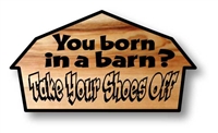 Image of a woodworking sign that is a custom made American Barn shape