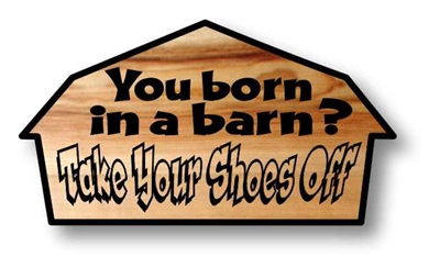 RUSTIC CARVED WOODEN SIGN - BARN STYLE