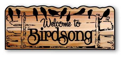 RUSTIC PERSONALIZED  CUSTOM WELCOME SIGN - BIRDS OF A FEATHER