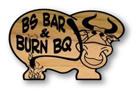 Image of Our Custom Carved Outdoor Wooden Bull Sign